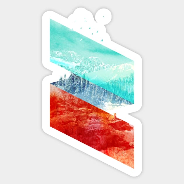 Mountain Stripes Sticker by astronaut